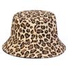 Unisex Leopard Print Personality Bucket Hats Fishermen Caps Outdoor Casual Cap Sunscreen Hat
