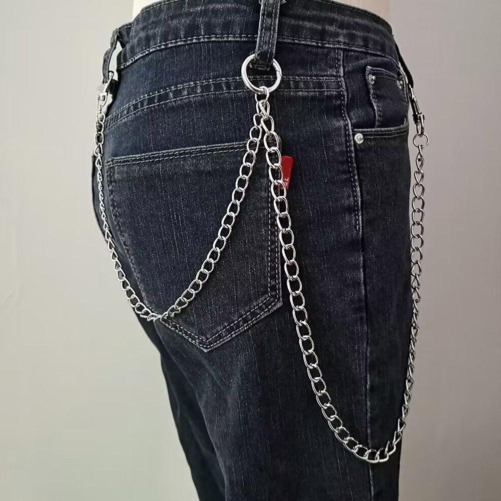 Fashion Punk Hip-hop Waist Chain Simple Pants Layered Accessories Chain Clothing C8O3
