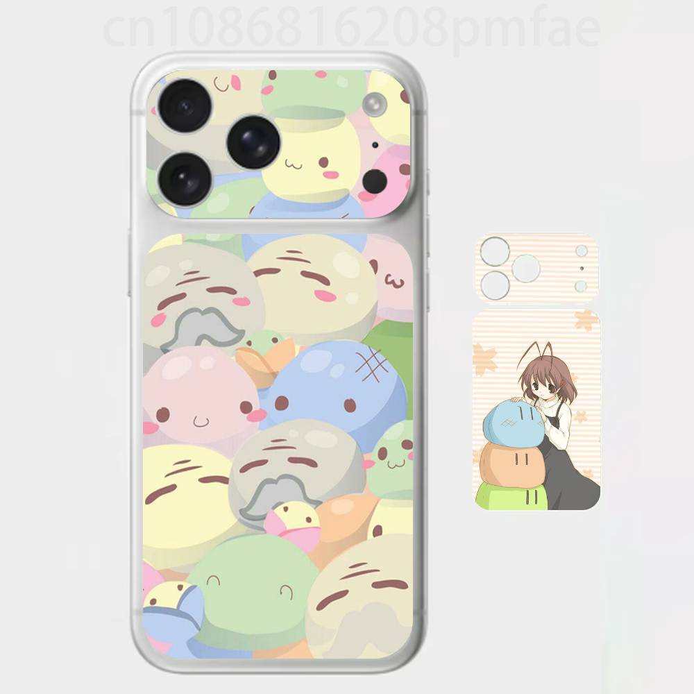 Премиальная наклейка-обертка Dango Daikazoku для iPhone 17 Pro/Max, Защитная декаль на заднюю панель и рамку камеры (Не чехол)
