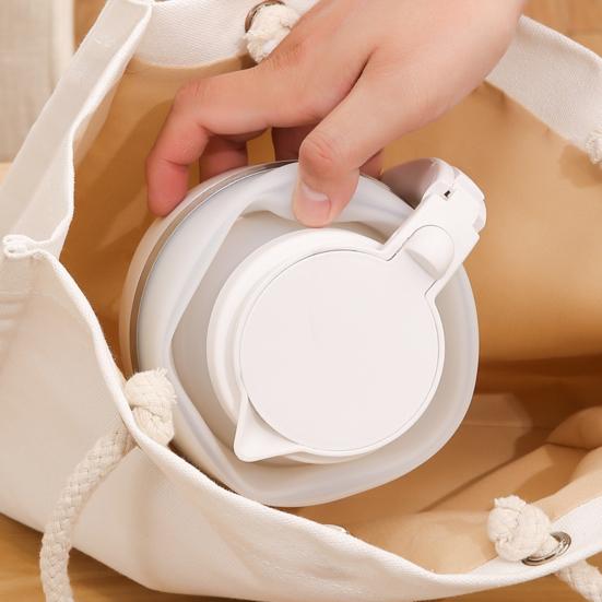 Складной электрический чайник Yousheng с ручкой, большой емкостью, автоматическим отключением питания, безопасный в использовании, вилка американского стандарта, складной чайник, силиконовый электрический водонагреватель