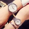 Trendy Stainless Steel Couple Watch Fashionable Temperament Simple Steel Band College Calendar Watch