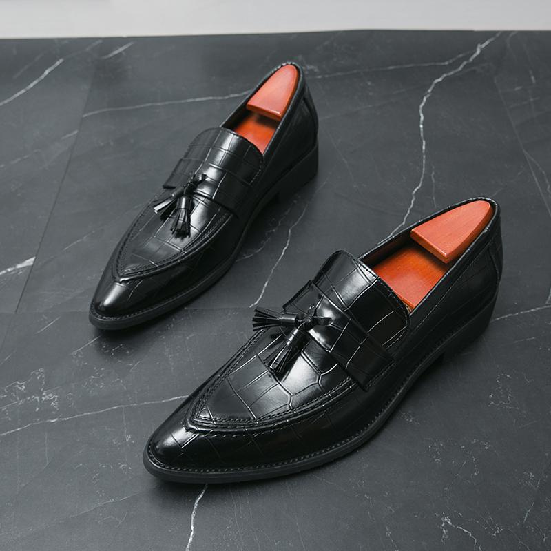 Мода Мода Обувь Офисная обувь для мужчин Повседневная обувь Дышащие кожаные лоферы Мокасины для вождения Удобные слипоны Нарядная обувь мужская