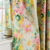 1 шт. LOZUJOJU Занавески в европейском пасторальном стиле с принтом, цветные, полностью светонепроницаемые занавески для спальни, гостиной, балкона, окна для домашнего декора