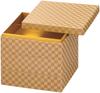 Outdoor Lunch Box Made In 3 Washi Golden Checkered X X J-kitchens (Lunch Box) Japan, Tiers, 6-inch, Paper, Pattern, 19.0cm 19.0cm 17.6cm