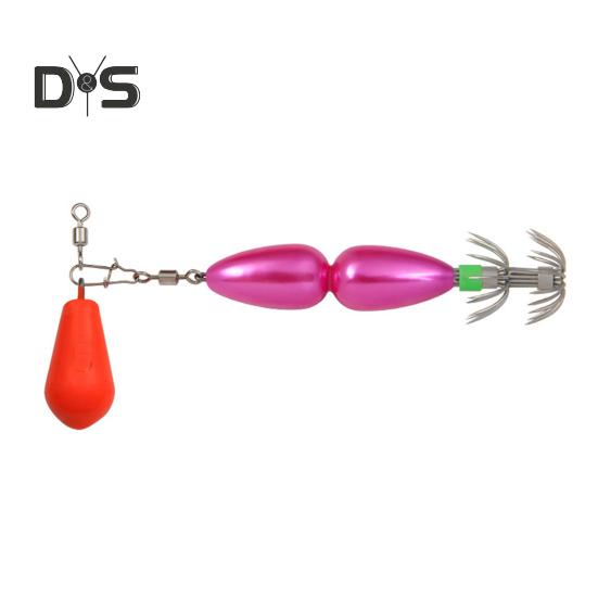 9CM/27G крючок для ловли кальмаров с разноцветными бусинами, двухслойный вертлюжный крючок-зонтик, крючок для ловли каракатицы, рыболовный крючок для ловли в пресной и соленой воде