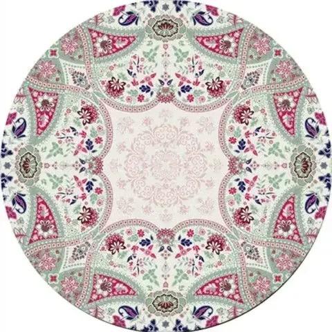 Ретро Круглый Ковер для Гостиной Американское Подвесное Кресло Коврики Бохо Спальня Прикроватный Коврик Домашний Роскошный Декор Диван Нескользящий Коврик