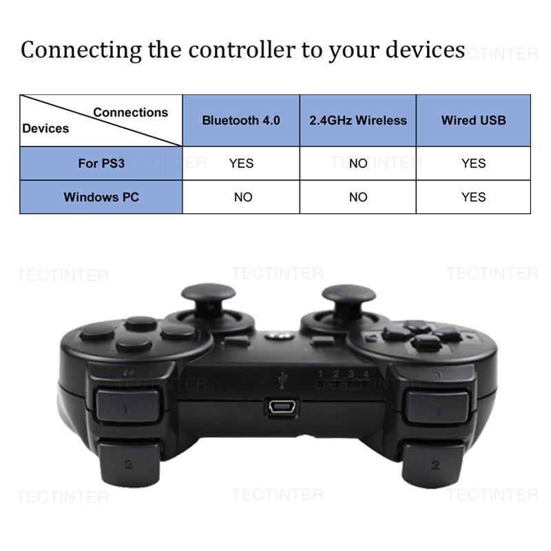 Беспроводной контроллер с поддержкой Bluetooth для PS3, джойстик, геймпад для PlayStation 3, аксессуары для управления, USB-геймпад для ПК