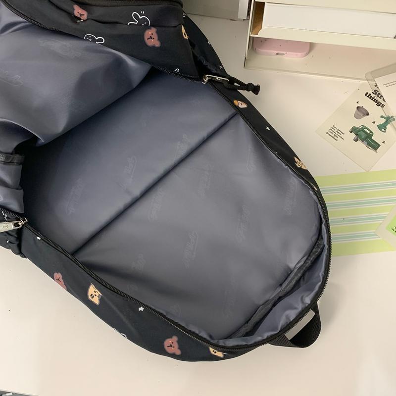 Студенческий школьный рюкзак с мультяшным принтом, легкий рюкзак большой вместимости