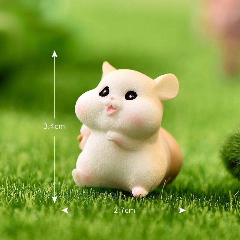 Resin Hamster Micro Landscape Miniature Figurines Model Craft Ornaments Desk