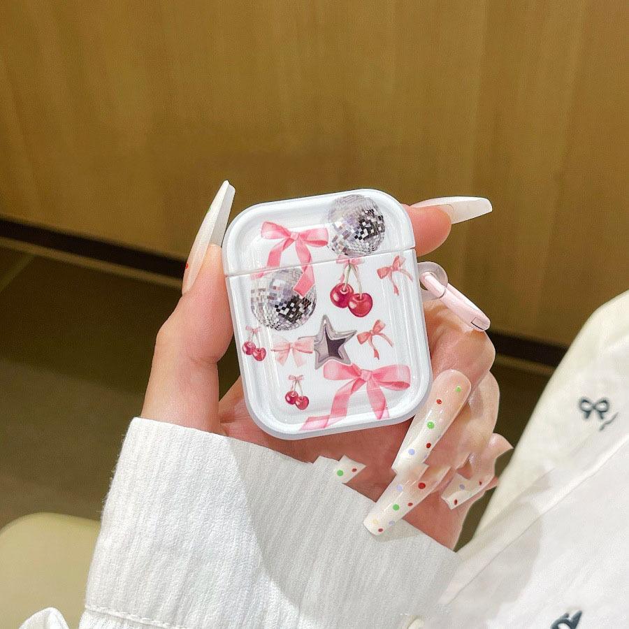 New big cherry bow AirPods pro1 wireless earphone protective case for 1/1/1 generation earphone cover