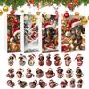 2D Dachshunds Advent Calendar Cat Pendant Ornament 24 Days Christmas Countdown Calendar Xmas Tree Hanging Pendant Christmas Gift