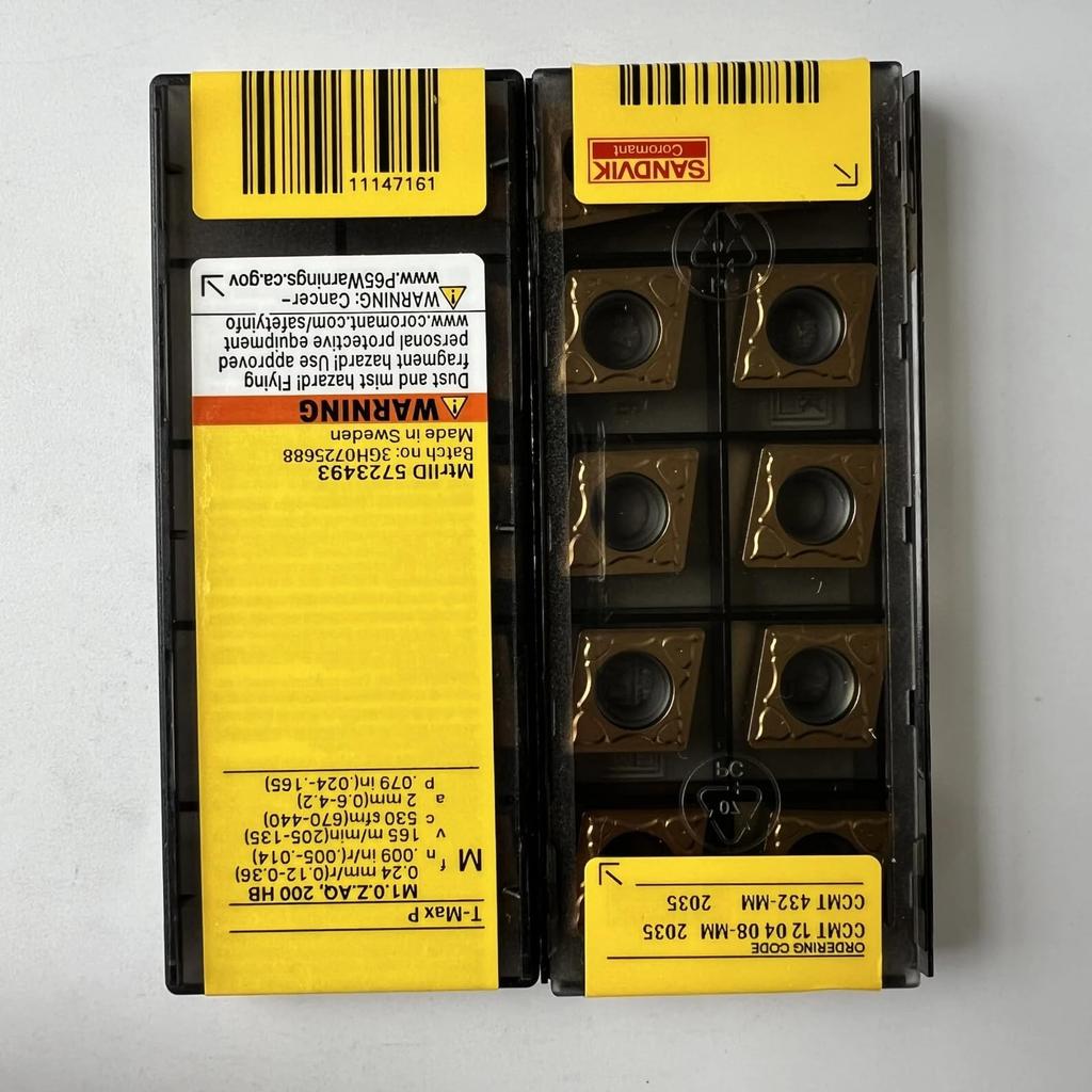 Original Sandvik / CCMT120408-MM 2035 /  CNC Lathe Carbide Blade 10 Pcs