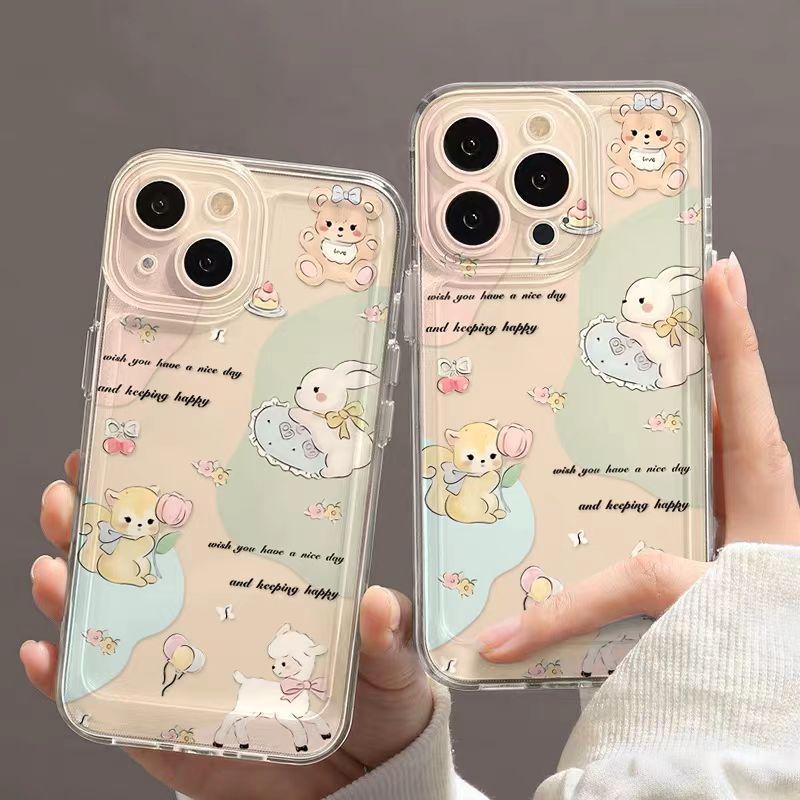 Наклейки с акварельными животными для Apple 15/14/13/12/11/Pro/Promax/XS Max/XR/XS/X.