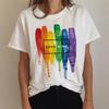 Brand New Arrivals Lgbt T Shirt Women Gay Pride Shirt Lesbian Rainbow T-Shirt Harajuku Love Is Love Tee Female 90S Graphic Tshir