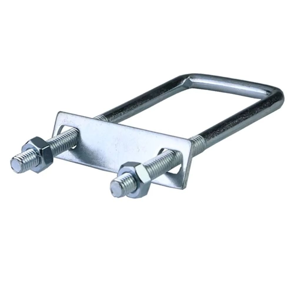 1 шт. с перегородкой U-образный хомут Оцинкованная углеродистая сталь Q235 Квадратный болт для квадратной трубы