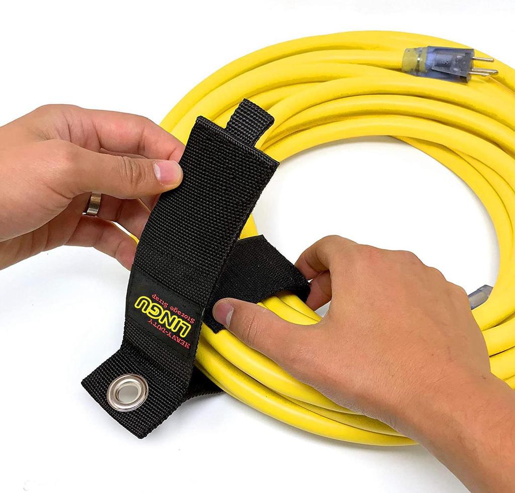 Прочные ремни для хранения и управления кабелями на липучках с люверсами