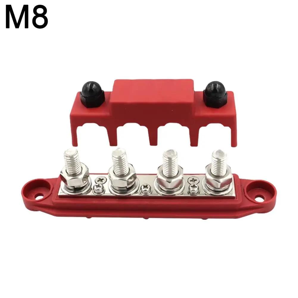 250A Положительный Отрицательный M8 M10 Шинопровод Клемма Блок Распределения Питания Аккумулятора С Крышкой для Лодки Автодома Грузовика Кемпера A8K4