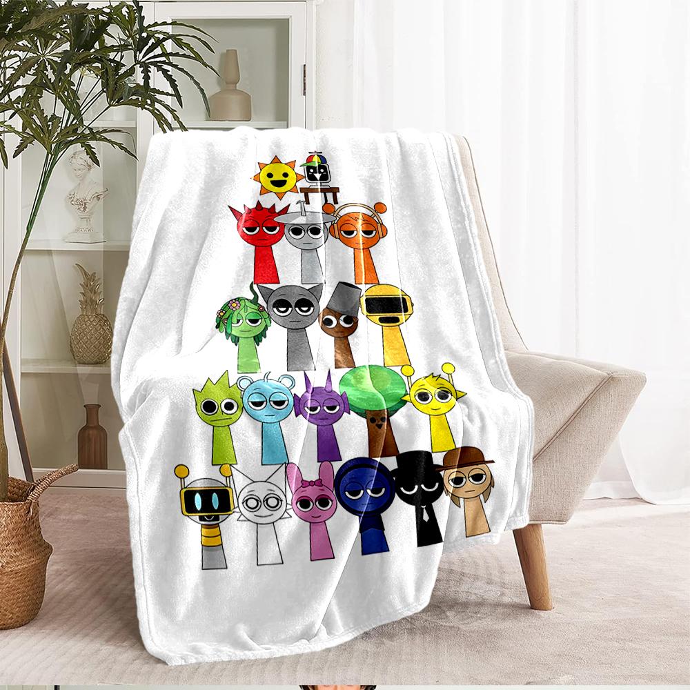 Sprunki Theme Printed Blanket - Perfect for Couch, Bed, Travel & Outdoor Use | Machine Washable, Cozy & Durable.