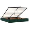 Ottoman Bed with Mattress Dark Green 160x200 cm Velvet