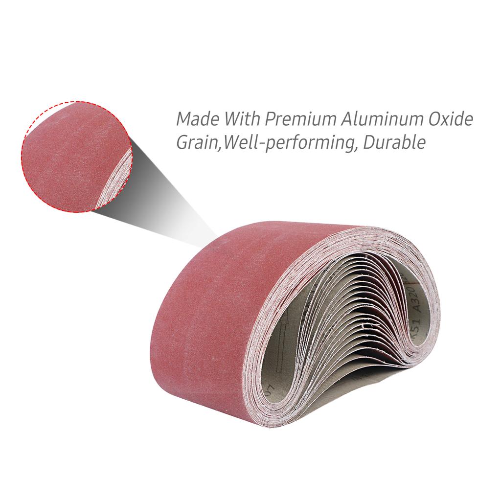 Шлифовальные ленты 30*380 мм (1,18x14,96 дюйма) 10 шт. ремни (6060801202403204006008001000 Крупа,