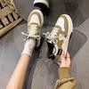 Soft Leather Versatile Little White Shoes Women's 2025 Spring New Board Shoes British Style Flat Bottom Thick Sole Thin Casual Sports Shoes