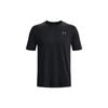 Solid Crew Neck Sports Breathable Fitted Straight Short Sleeve T-Shirt Men Tops Black 1370951-001