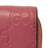Used Guccissima Coin Purse 9539 255452 7943 Double G Embossed Card Case Zip Around GG Shima Pink Unisex from Japan