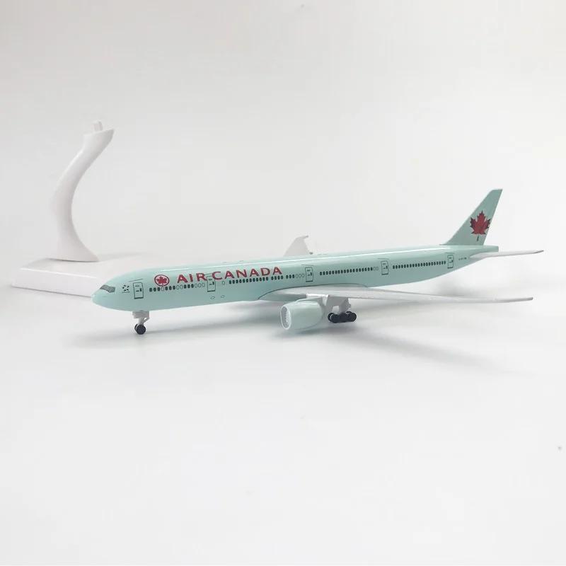 1/400 Модели Самолетов Канада 777 B777 Металлическая Модель Самолета Игрушка Реплика с Шасси Авиационная Симуляция Коллекционный Подарок
