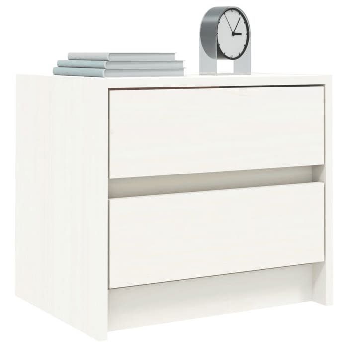 Maison Exclusive - Table de chevet blanc 40x31x35,5 cm bois de pin massif