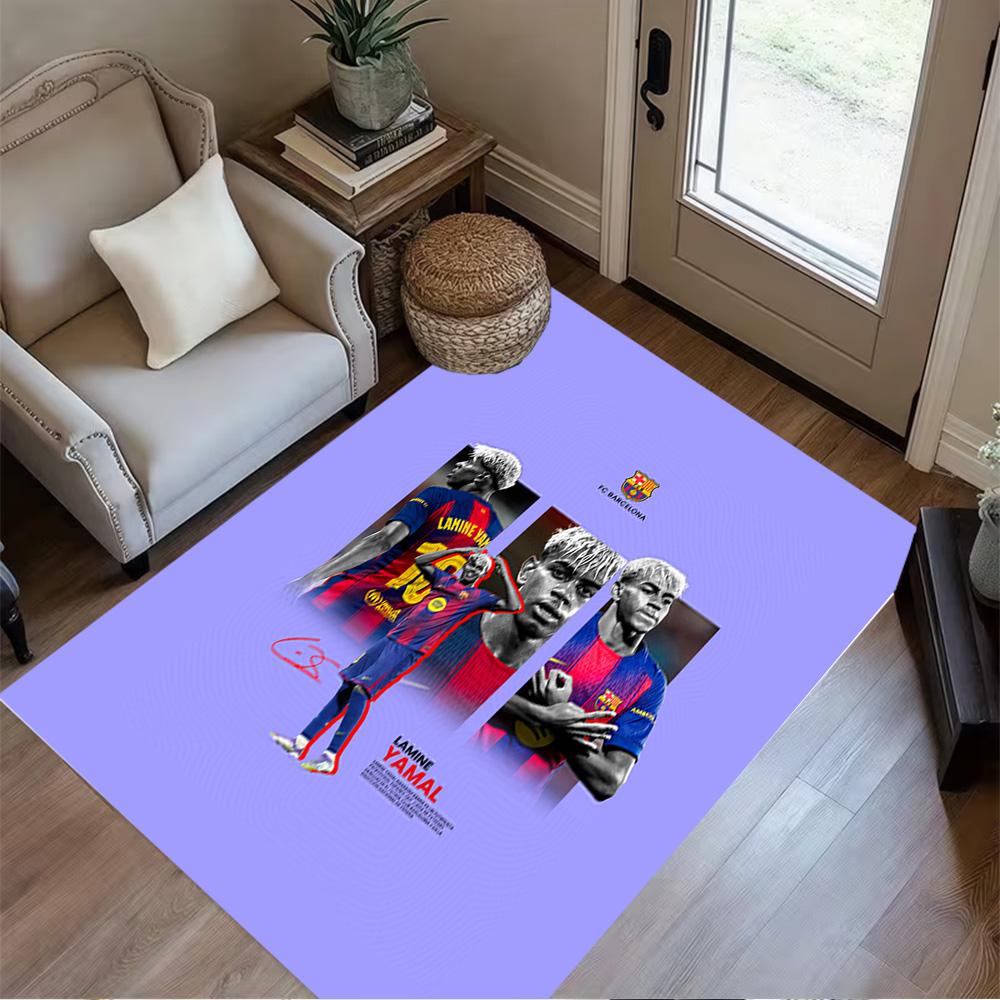 Lamine Yamal's Football Player Celebration Carpet Design for Playrooms Decorate room Foyer Kitchen Anti-slip Rug Office home decor
