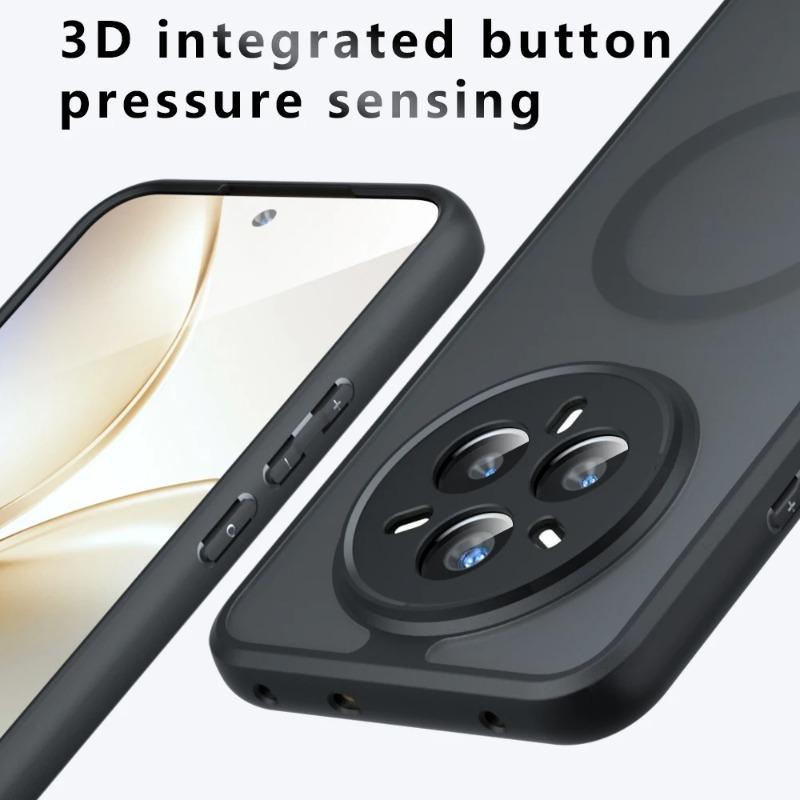 Для Realme 14 Pro Plus 14 Pro+ чехол роскошный матовый бронированный магнитный чехол Magsafe для телефона Realme 14 Pro 5G 14X V60 Pro беспроводная зарядка противоударный чехол