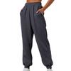 Women Pants High Elastic Waist Ankle-banded Solid Color Casual Soft Warm Pockets Loose Spring Fall Sweatpants Jogging Trousers