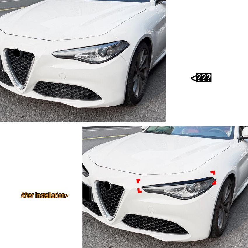 Накладки на фары "Брови" для Alfa Romeo Giulietta Giulia 2015+ Внешний тюнинг