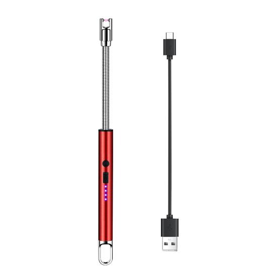 Electric Igniter 360-Degree Flexible Hose Design Portable Windproof Easy Ignition USB Rechargeable Pulse Igniter with Dual Safety Switches CLE