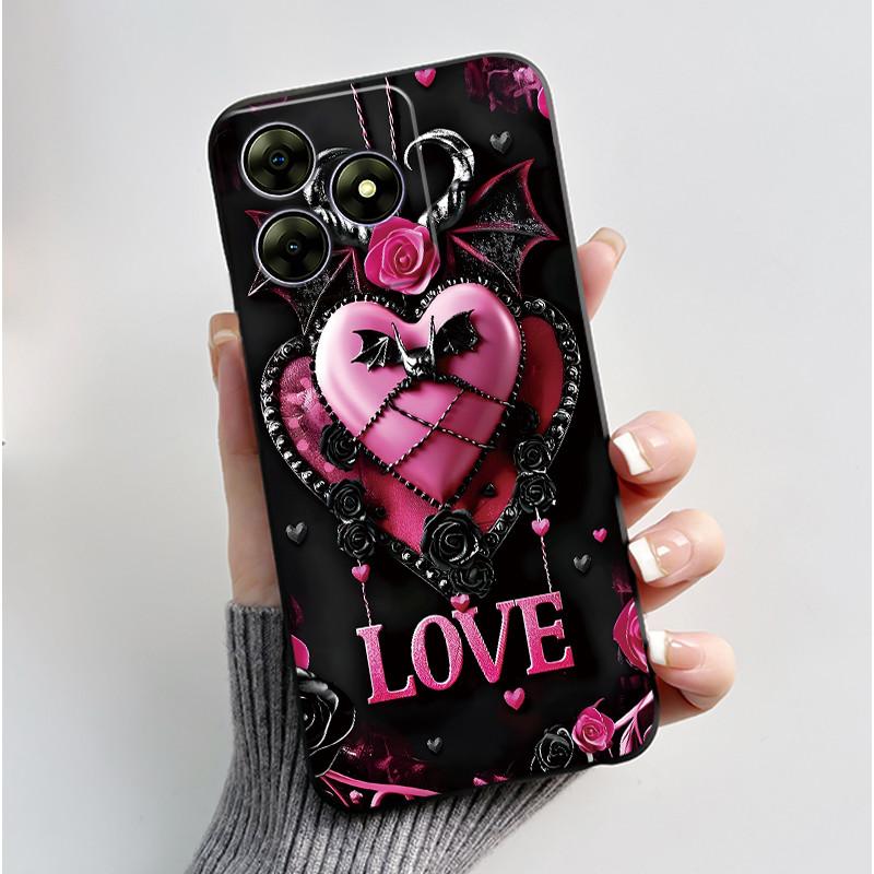 For Blackview Wave 8C 6.56" Wave 8 Black View Wave8C Wave8 Back TPU Soft Silicone Phone Case Luxury Cute Love Rabbit Funny Cover