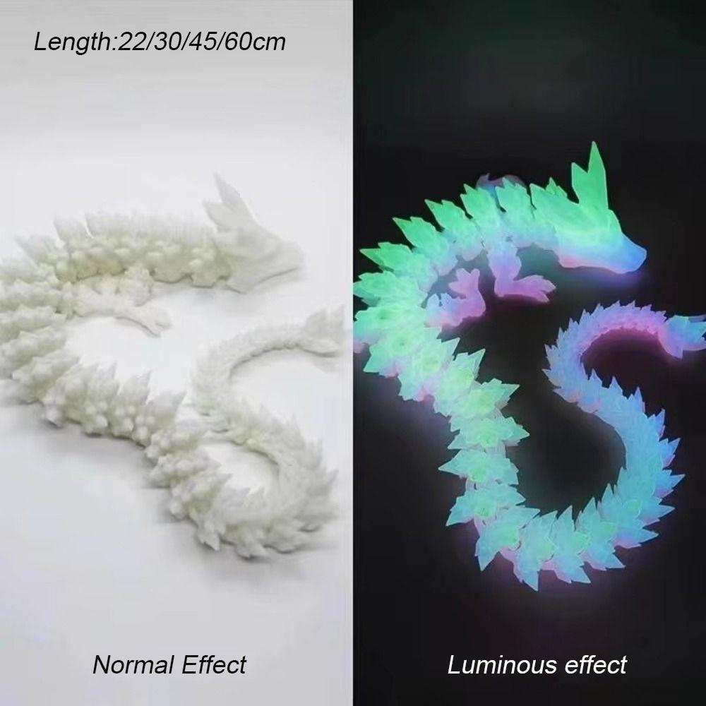 Multi-Jointed Movable Dragon Toy Luminous Articulated Dragon  Home Decoration Ornaments