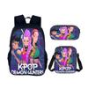 Backpack Cartoon Devil Anime Lightweight Travel Casual Backpack Laptop Bag School Bag Three-piece Set