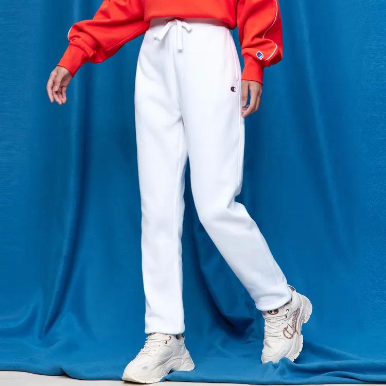 Champion FW22 Champion Thickened Fleece Lined Small C Logo Letter Sports Solid Color Casual Pants Women's (Unisex) Casual Pants EW WPT03