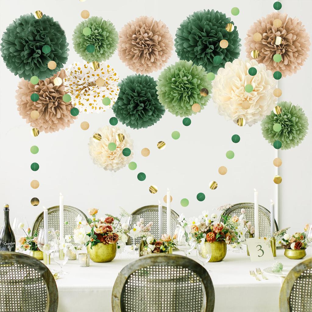 Свадебные украшения тканевые помпоны бумажные гирлянды круглые для свадьбы дня рождения вечеринки украшения фон