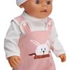 Doll Clothes for 36-43cm / 17Inch New Born Baby Dolls, Soft Outfit with Hat (Not A Doll)