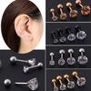 Men Women Rhinestone Cartilage Tragus Bar Helix Upper Ear Earring Stud
