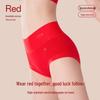Mao Ren Women's Red High-Waist Xinjiang Cotton Briefs 3-Pack