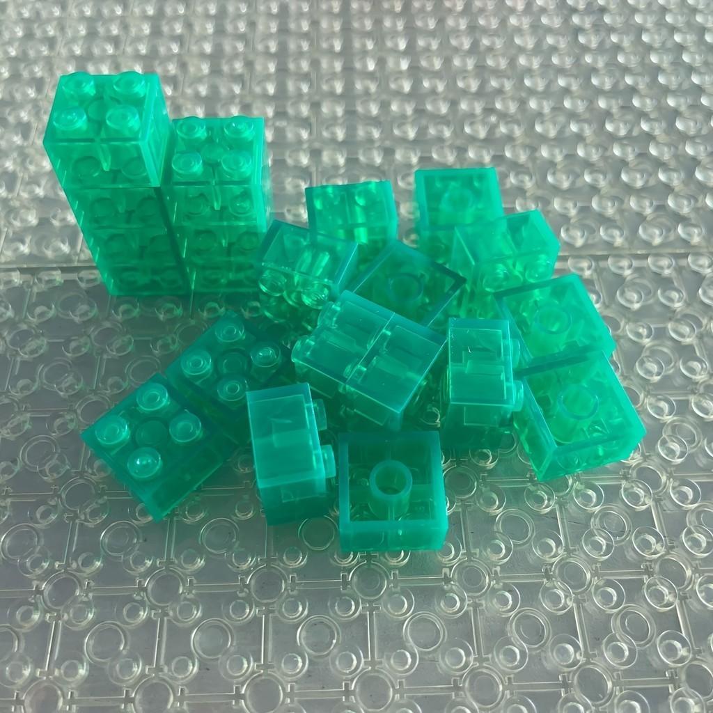 20 шт. Прозрачный прозрачный кирпич 2x2 Строительный блок MOC Детали Игрушки для детей Сделай сам Дом Водопад Совместимый 3001 3003