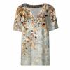 Women's T Shirt Tee Printed Short Sleeve Daily Weekend Fashion Basic V Neck Regular Top