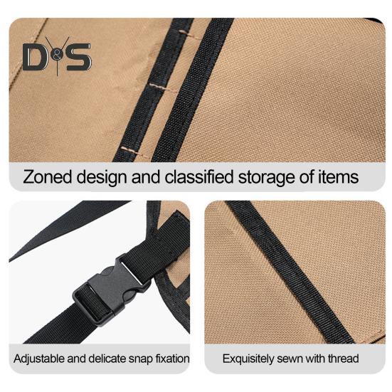 Фартук для садового инвентаря, прочный фартук из ткани Оксфорд 600D, водонепроницаемый органайзер с 14 карманами для ландшафтного дизайна