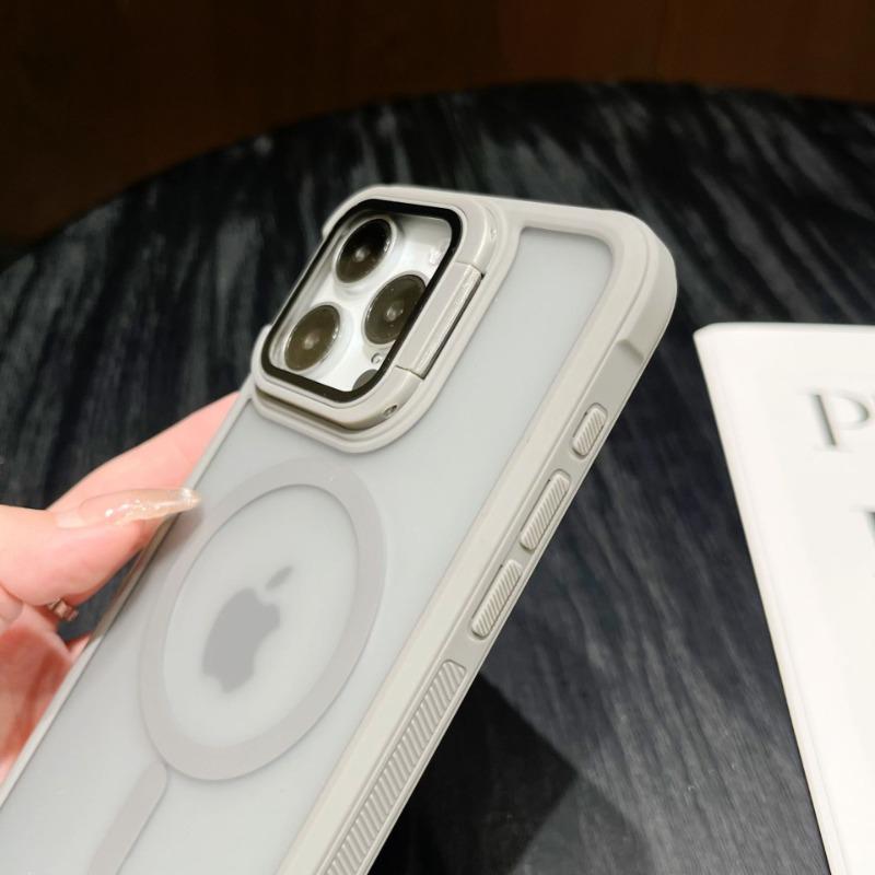 Роскошный чехол-подставка с магнитом для iPhone 16 15 14 Plus 13 12 11 16 Pro Max С защитой камеры Для Magsafe