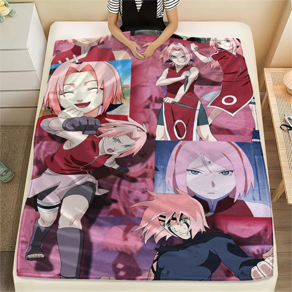 Naruto Haruno Sakura Anime Blanket, Cozy Throw for Bedroom, Ideal Gift for Sakura Lovers.chl