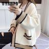 Autumn and Winter Casual Sweater Loose Long-sleeved Simple Top Knitted Cardigan Women Jacket