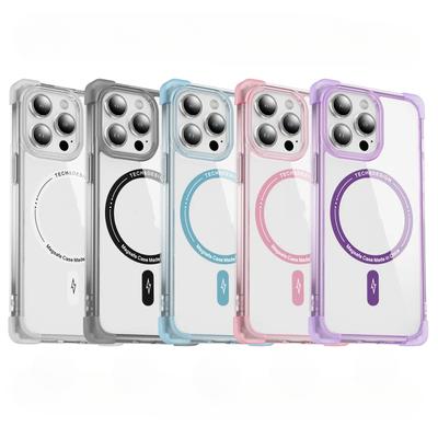 Противоударный прозрачный магнитный чехол для iPhone 15 Pro Max 14 Plus 13 12 11Pro Max Magsafe Protection Cover