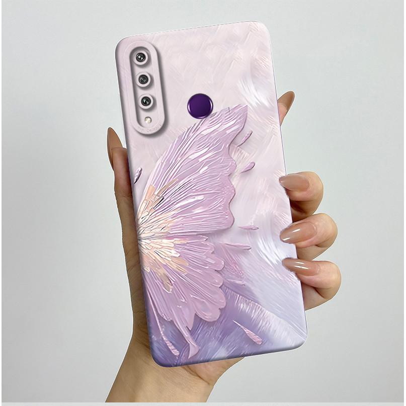 Чехол для Huawei Y6p MED-LX9 Красивые Бабочки Цветы Coque Мягкий Жидкий Силикон Чехол для Телефона Для Huawei Y7p Y 6p 2020 Задняя Крышка